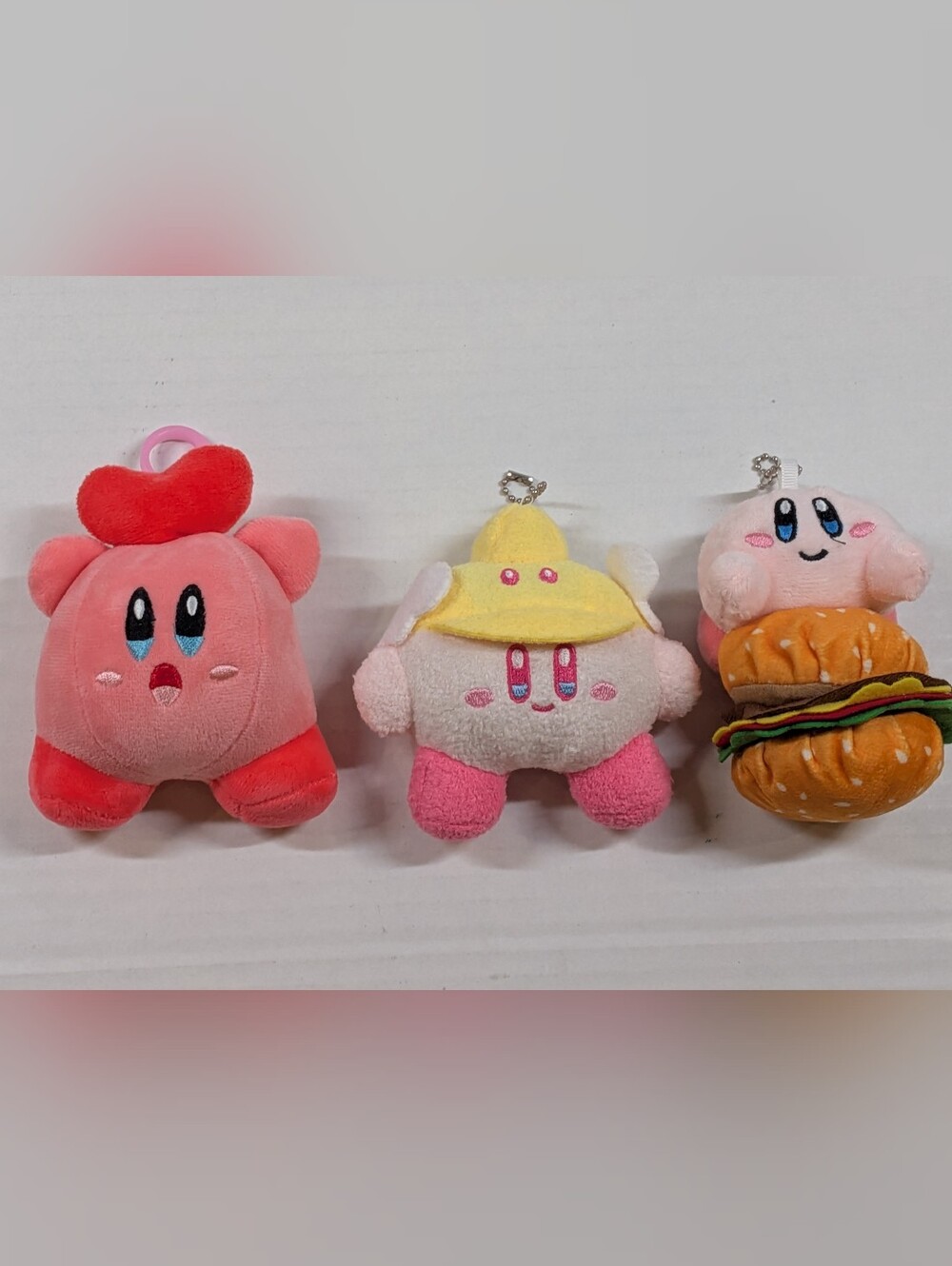 Kirby plush Keyring Lot of three